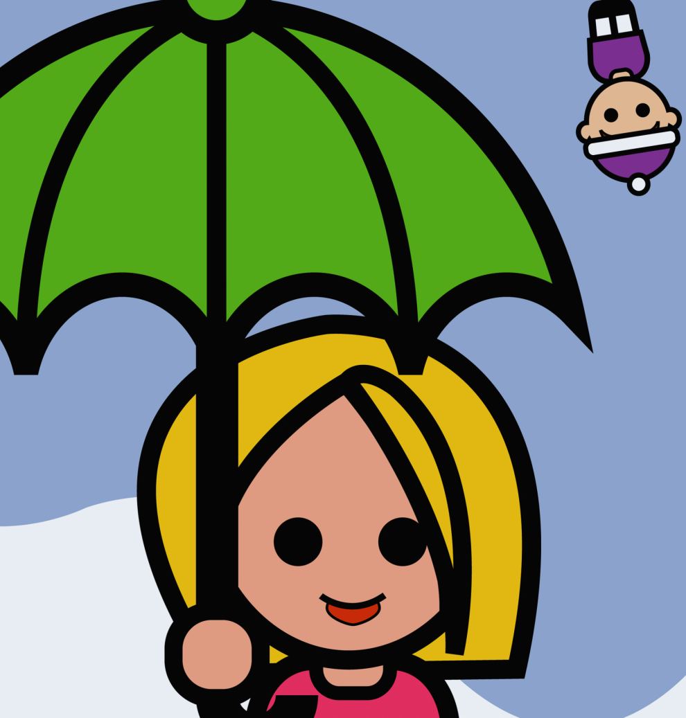 Umbrella Girl Icon
